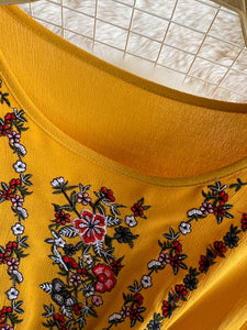Women Embroidered Bohemian Ethnic Style Cotton Linen Dress