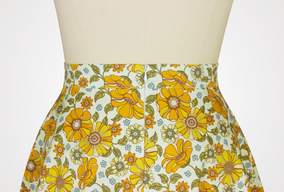Women Floral Retro A Line Vintage Skirt