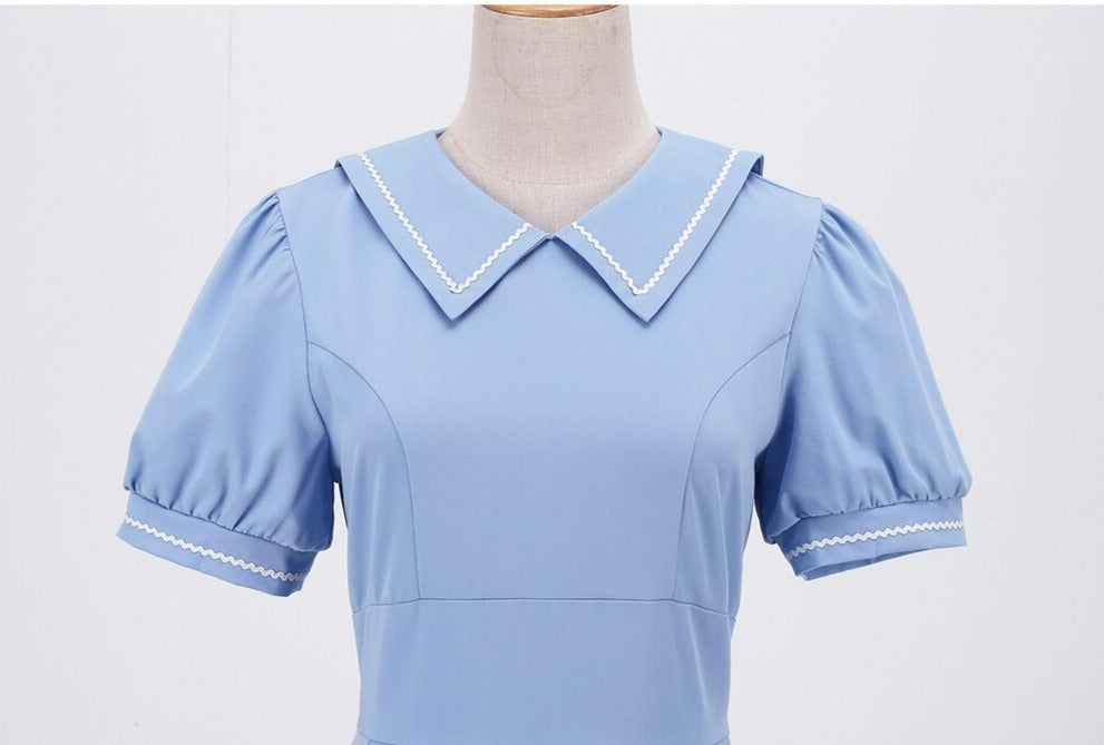 Women Retro Hepburn Vintage Swing A Line Dress