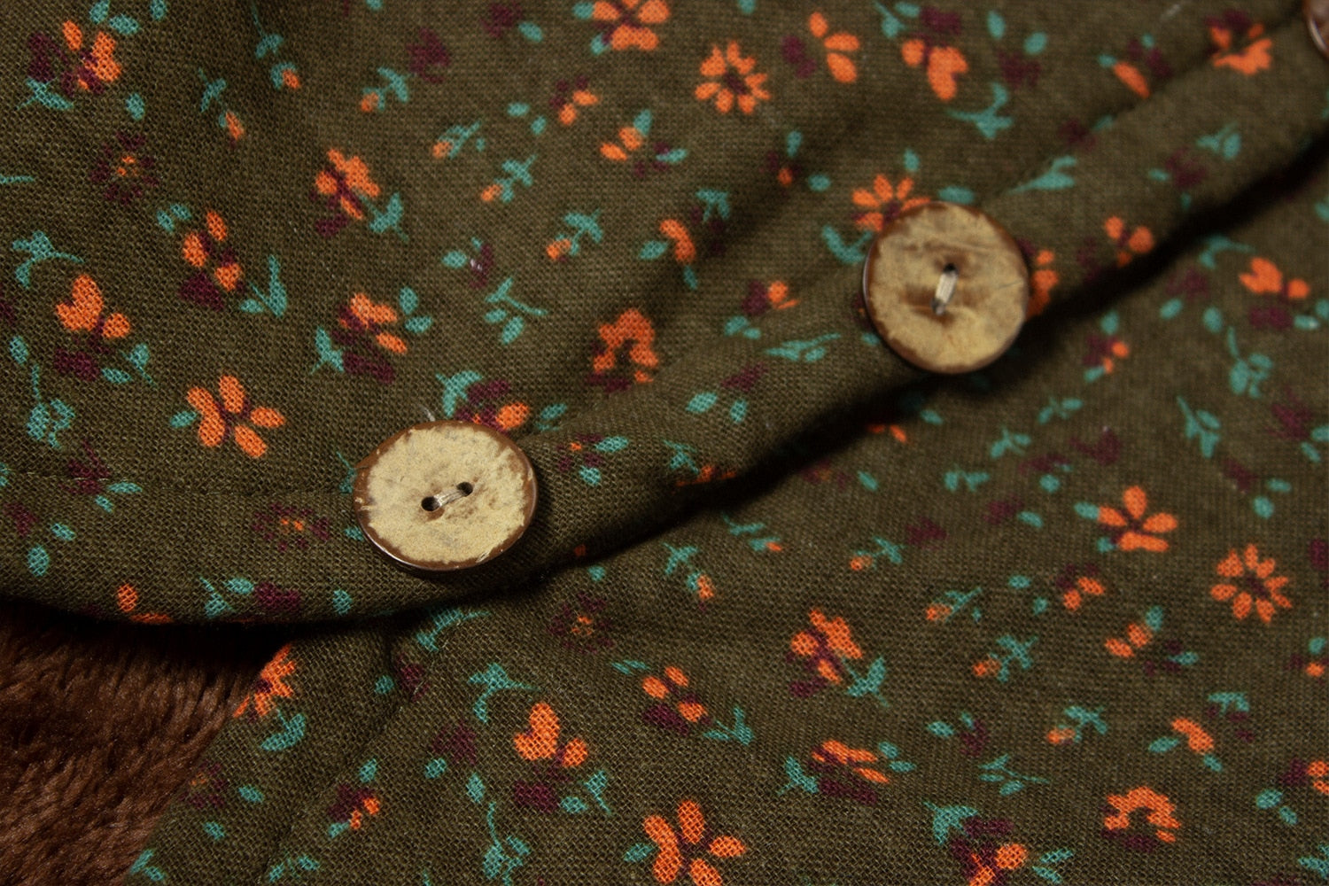 Women Casual Loose Printing Single-breasted Irregular Hooded Coat