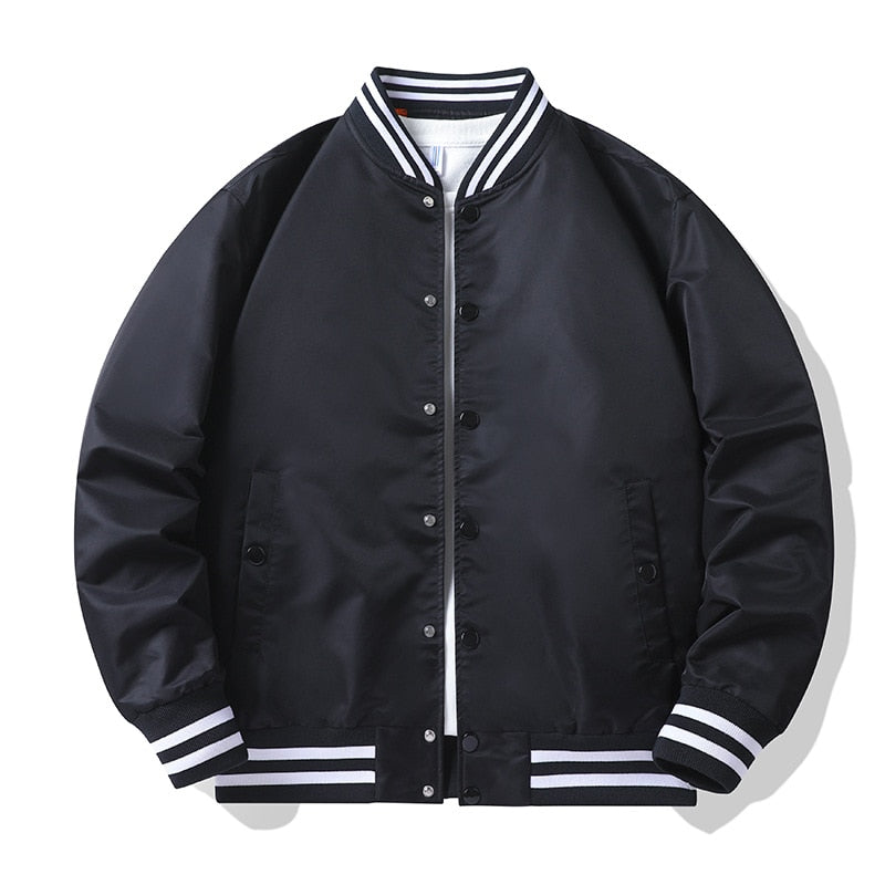 Men Cotton Casual Pilot Bomber Baseball Loose Jacket