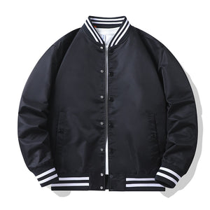 Men Cotton Casual Pilot Bomber Baseball Loose Jacket