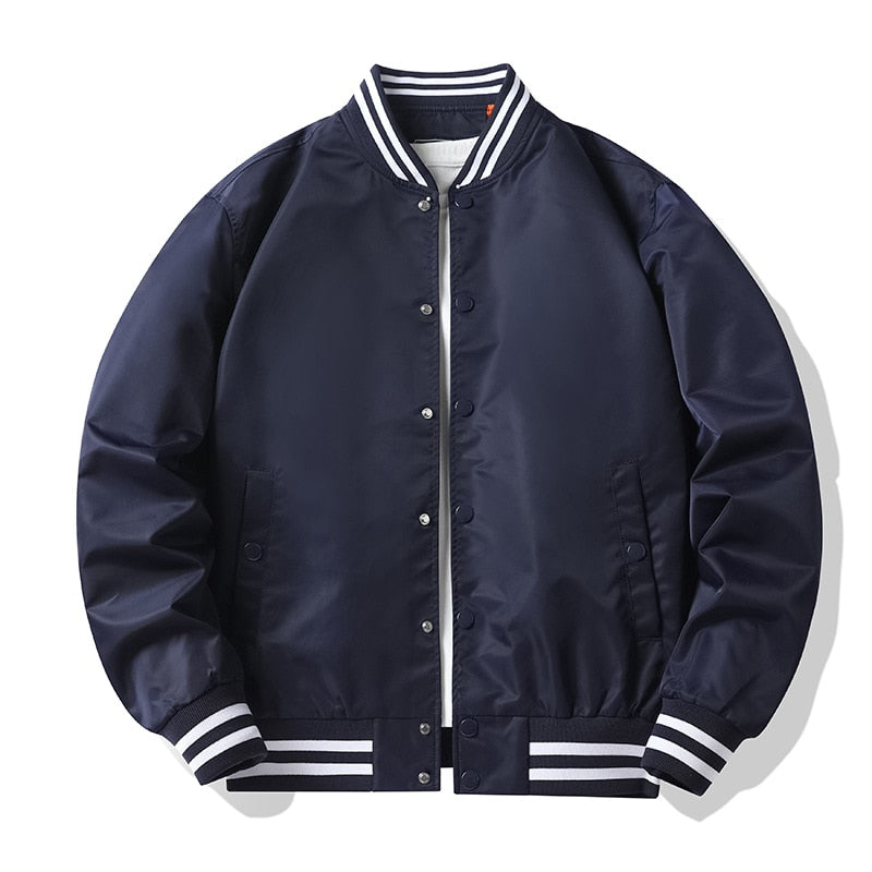 Men Cotton Casual Pilot Bomber Baseball Loose Jacket