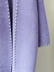 Women Beaded Imitation Mink Knitted Cardigan