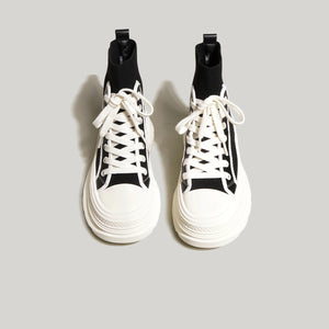 Women Stretch Fabric College Ankle Boots