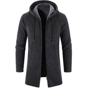 Men Cashmere Cardigan Chenille Outer Windbreaker Coat