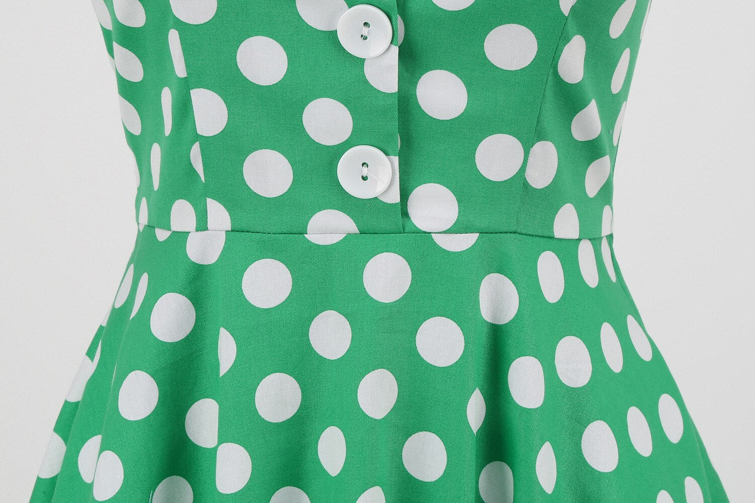 Women Vintage Polka Dot Swing Robe Rockabilly Retro Dress