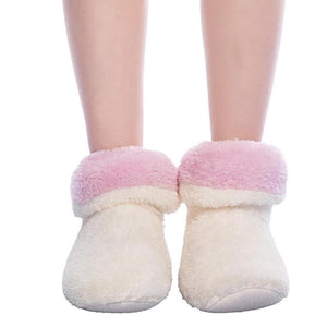 Women Thick Plush Home Boots Plush Indoor Floor Shoes