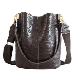 Women Shoulder Bags PU Leather Bucket Handbag