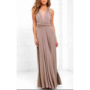 Women Multiway Wrap Convertible Maxi Long Dress