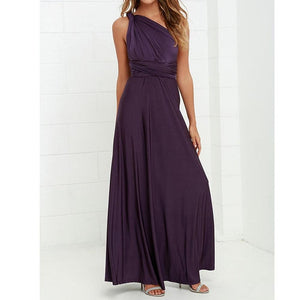 Women Multiway Wrap Convertible Maxi Long Dress