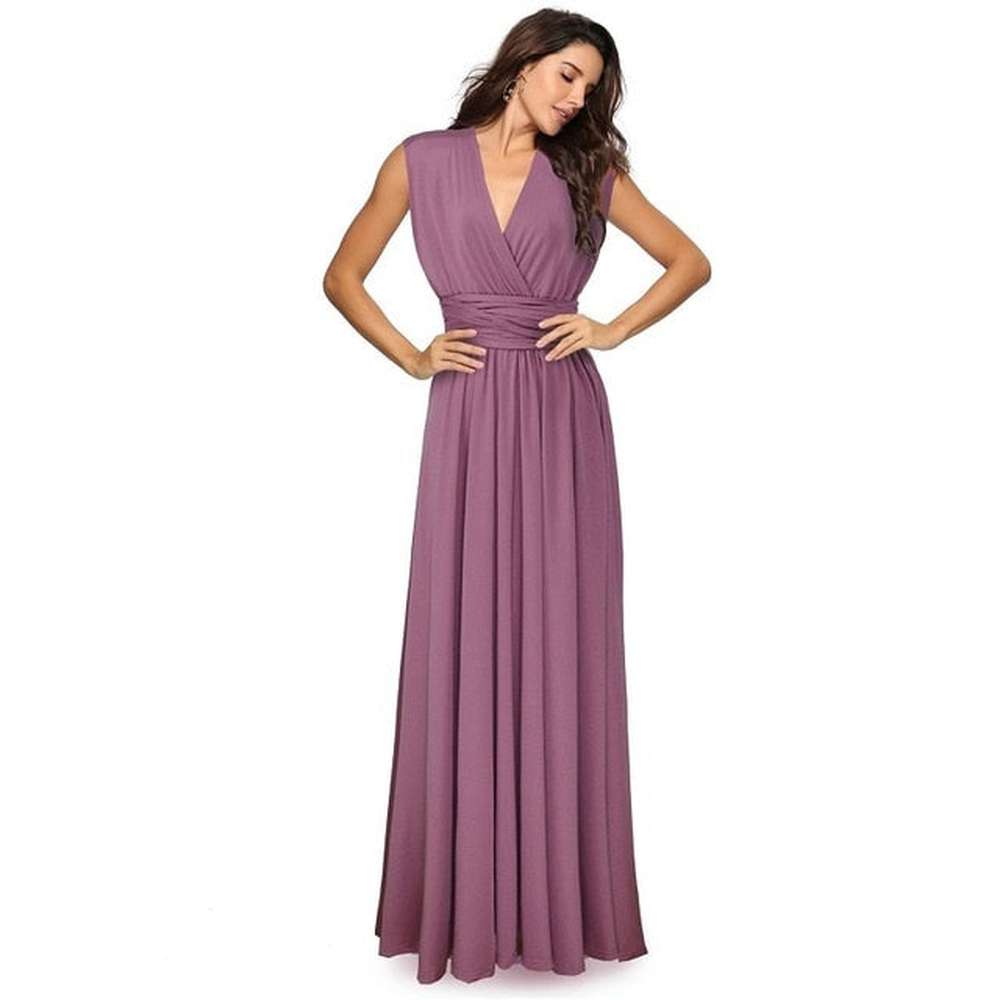 Women Multiway Wrap Convertible Maxi Long Dress