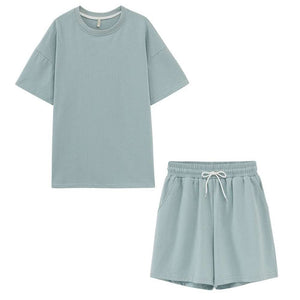 Women T-shirts + Shorts 2 Pieces Set