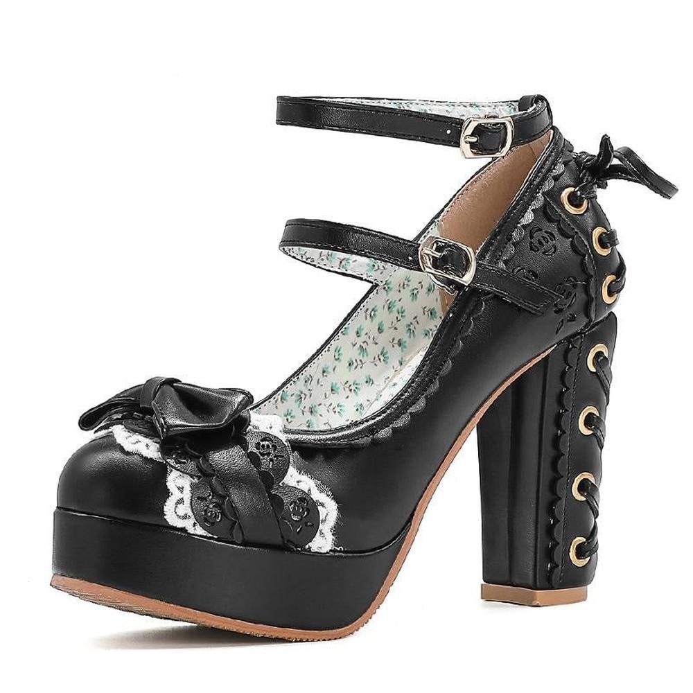 Women Punk Gothic Princess Pumps Platform Shoes