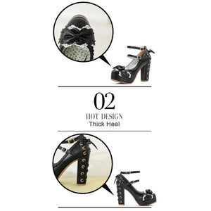 Women Punk Gothic Princess Pumps Platform Shoes
