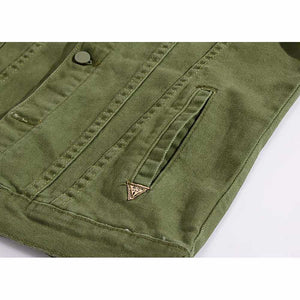 Men Cowboy Casual Slim Fit Jeans Coat Cotton Jacket