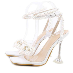 Women's Gladiator String Bead High Heels Sandals Shoes