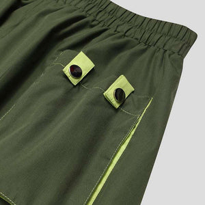 Men Streetwear Elastic Waist Loose Drop Crotch Harem Pants