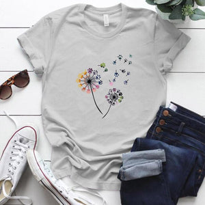 Women's Color Printed T-shirts