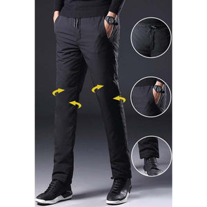 Men Winter Pants Duck Down Outdoor Sports Camping Pants Thermal Down Trousers