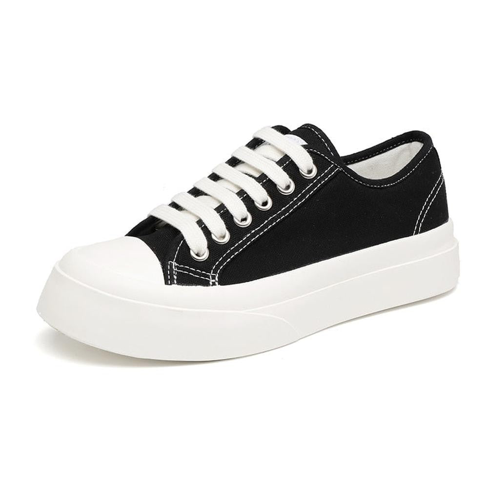Women Chunky Sneakers Flat Platform Canvas Shoes