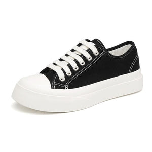 Women Chunky Sneakers Flat Platform Canvas Shoes