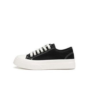 Women Chunky Sneakers Flat Platform Canvas Shoes