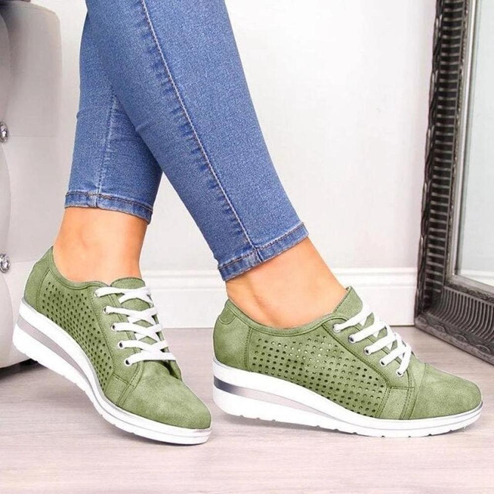 Women Flats Shoes Hollow Breathable Mesh Casual Shoes