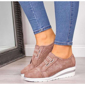Women Flats Shoes Hollow Breathable Mesh Casual Shoes