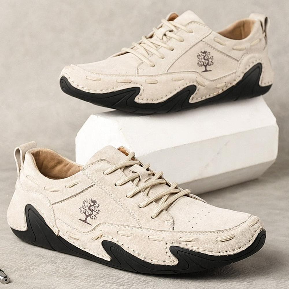 Men Cow Leather Sneakers Shoes