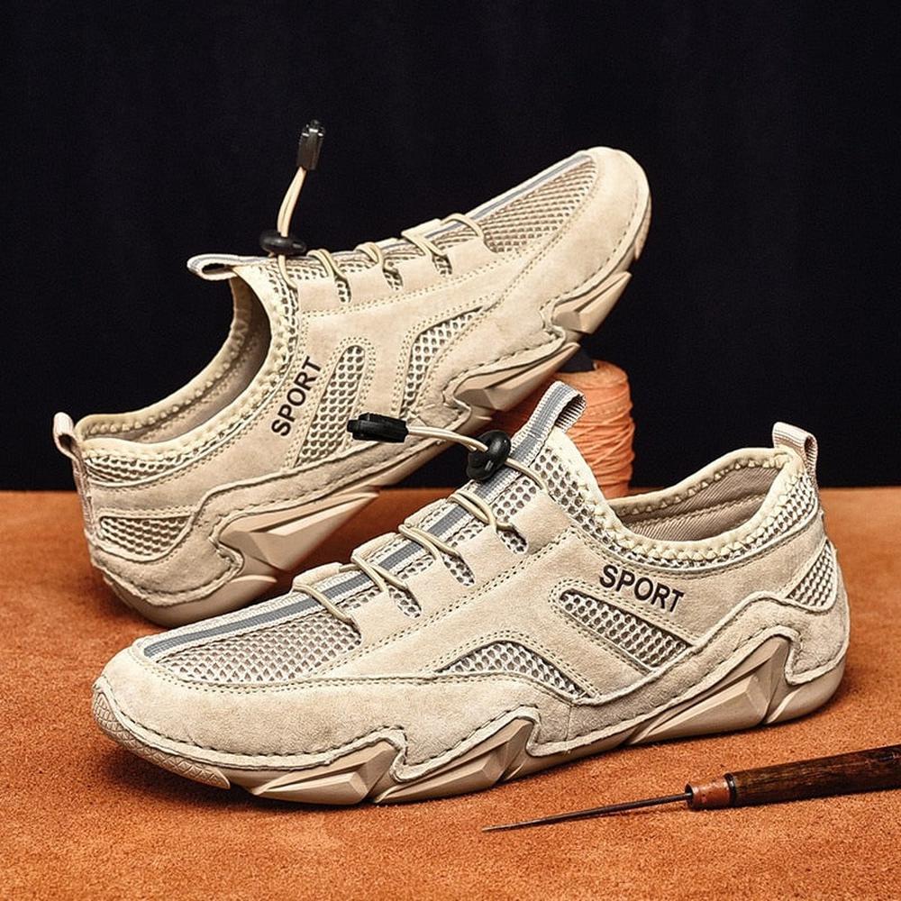 Men Cow Leather Sneakers Shoes