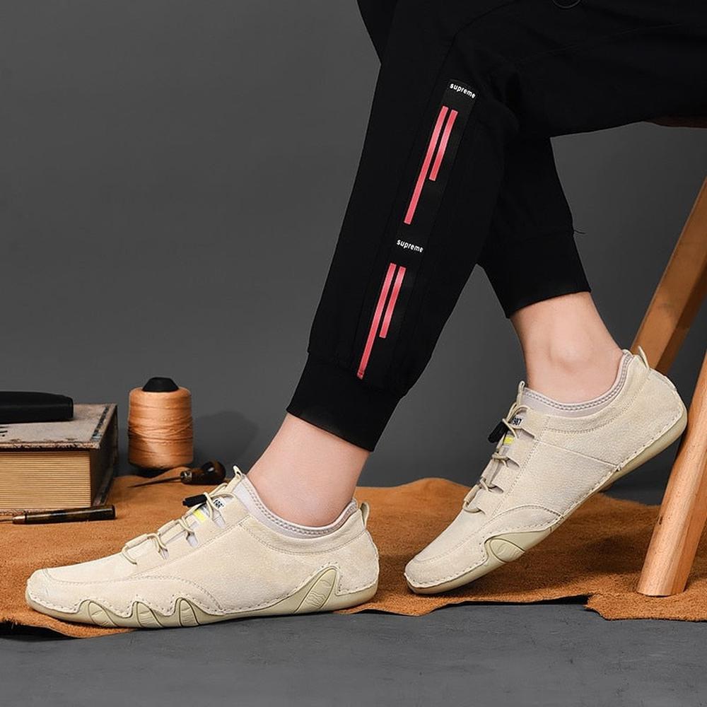 Men Cow Leather Sneakers Shoes