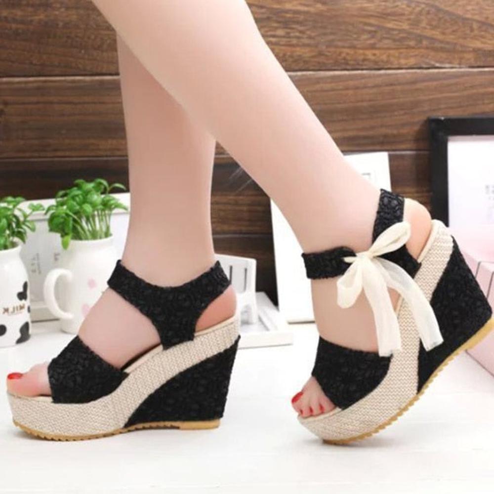Women Wedges Heeled Shoes Sandals