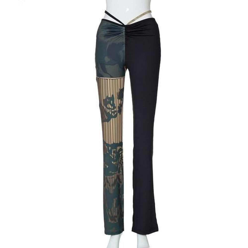 Women Straight Solid Elastic Slim Long Trousers