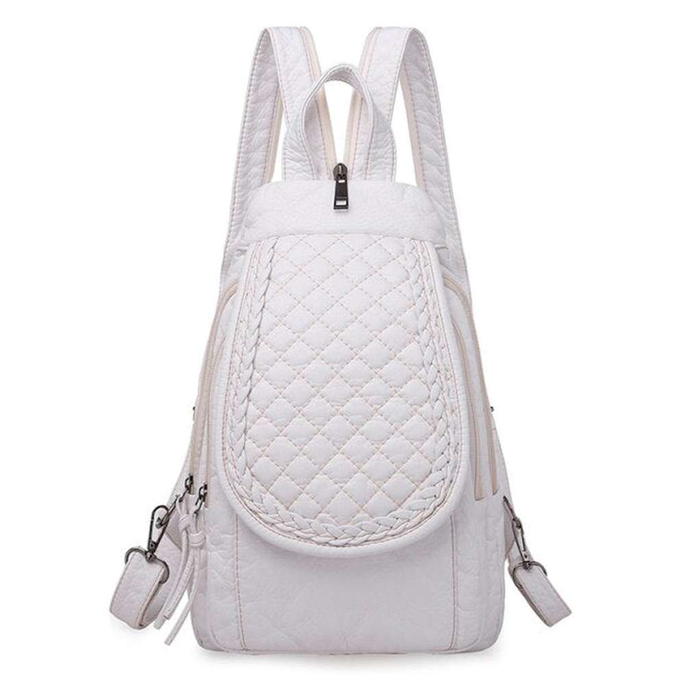 Women Embroidery Butterfly Flower Pattern Pu Leather Backpack