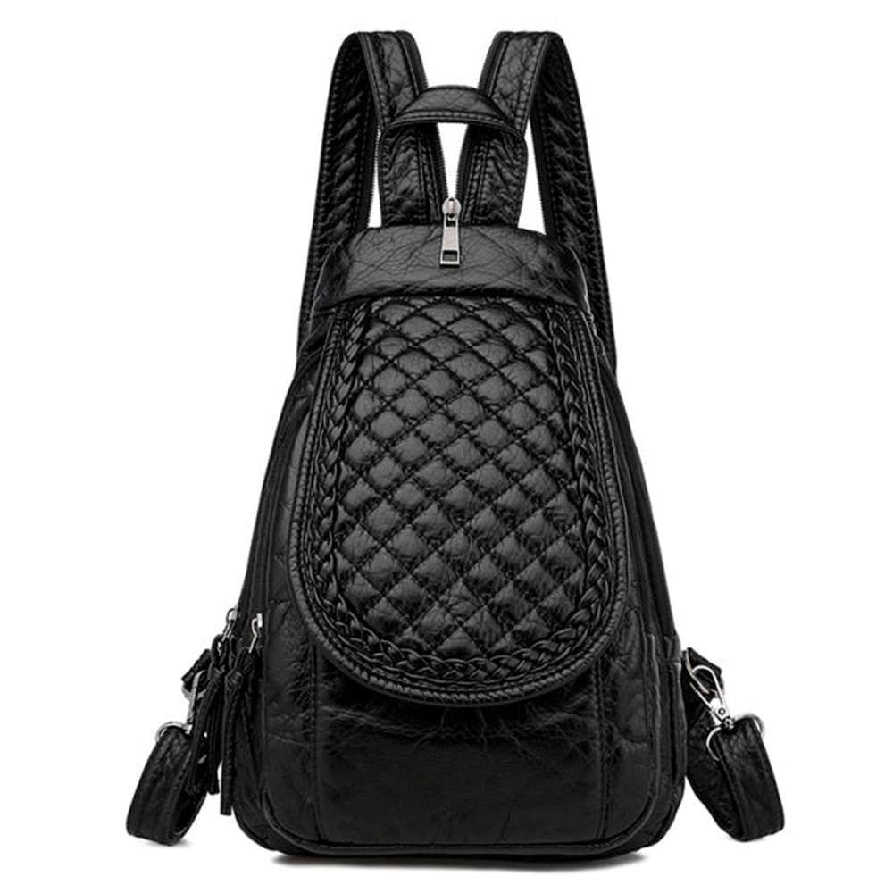 Women Embroidery Butterfly Flower Pattern Pu Leather Backpack