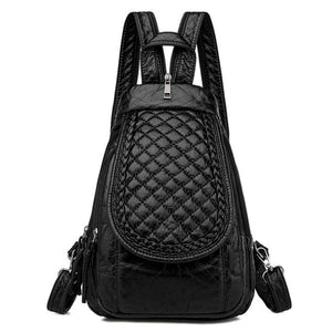 Women Embroidery Butterfly Flower Pattern Pu Leather Backpack