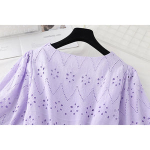Women Casual V-neck Cotton Linen Vestidos Ruffle Vintage Dresses
