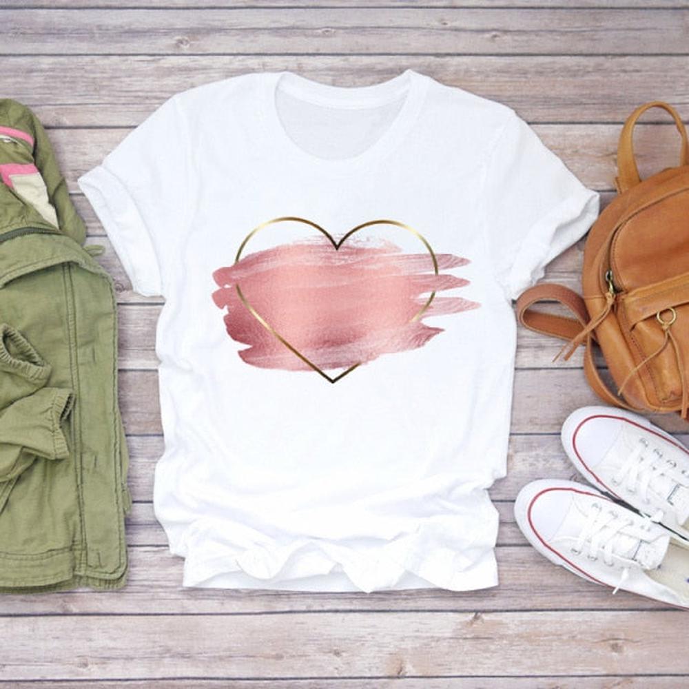 Women's Feather Simple Print Casual T-shirt