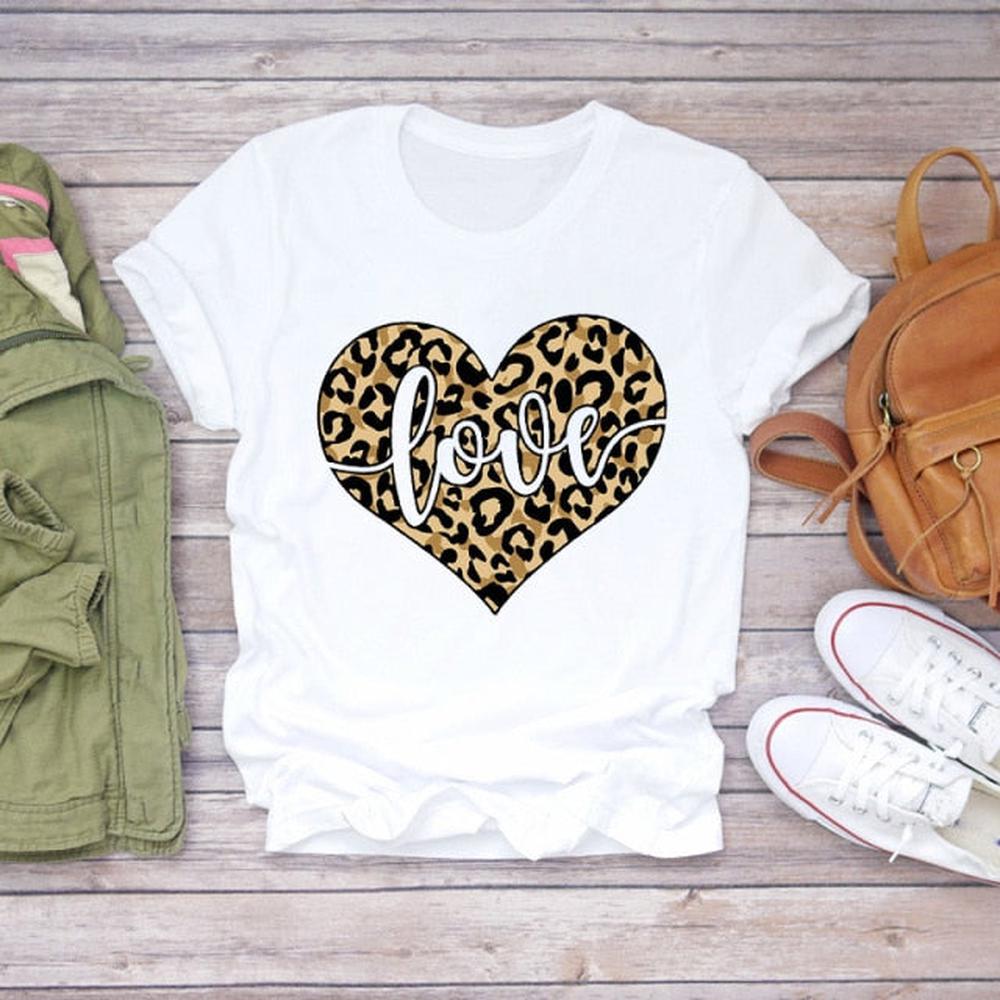Women's Feather Simple Print Casual T-shirt