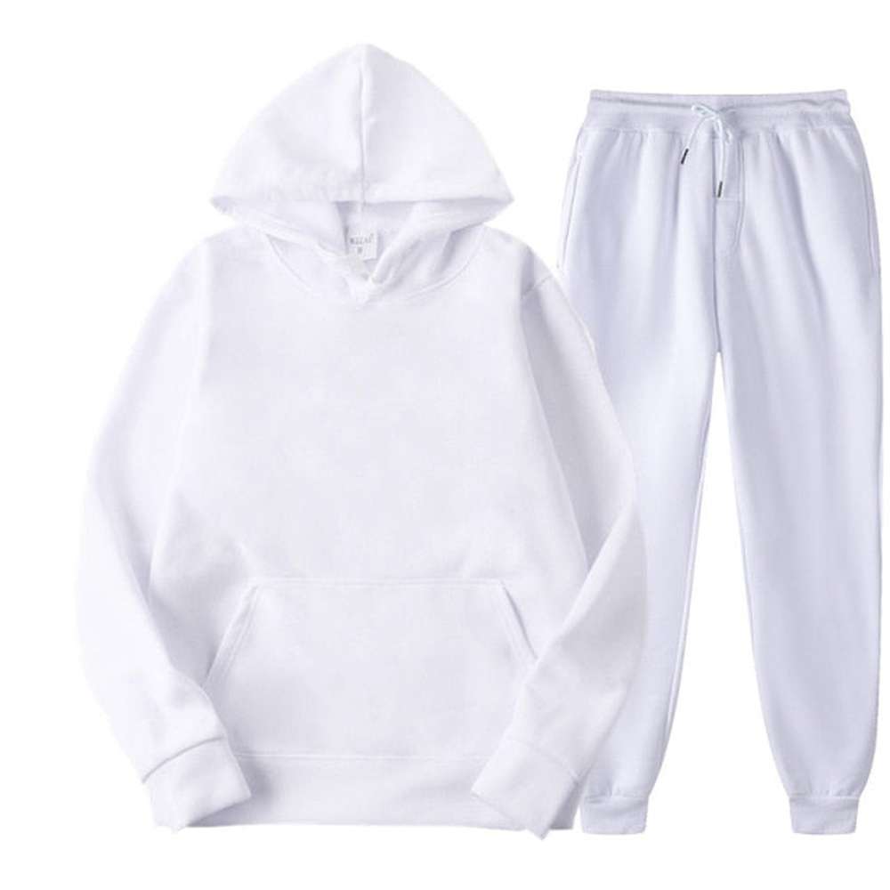 Women Two Piece Casual Fleece Hooded Tracksuit Sets