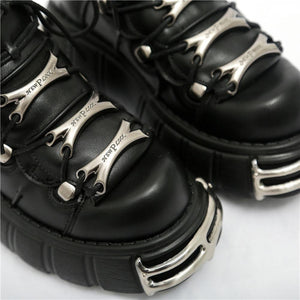 Women Punk Style Sneakers Lace-up 6CM Platform Shoes