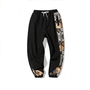 Men Embroidery Patchwork Harem Trouser Harajuku Jogger