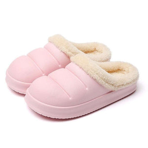 Unisex Waterproof Indoor Slippers Winter Shoes Warm Plush Lovers Home House Slipper