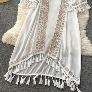 Women Bohemian Retro Ethnic Style Blouse Chiffon Shirt