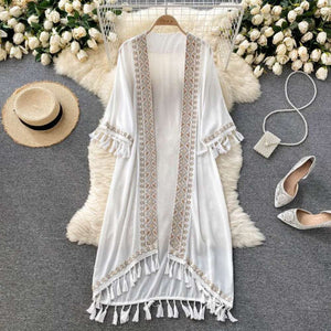 Women Bohemian Retro Ethnic Style Blouse Chiffon Shirt