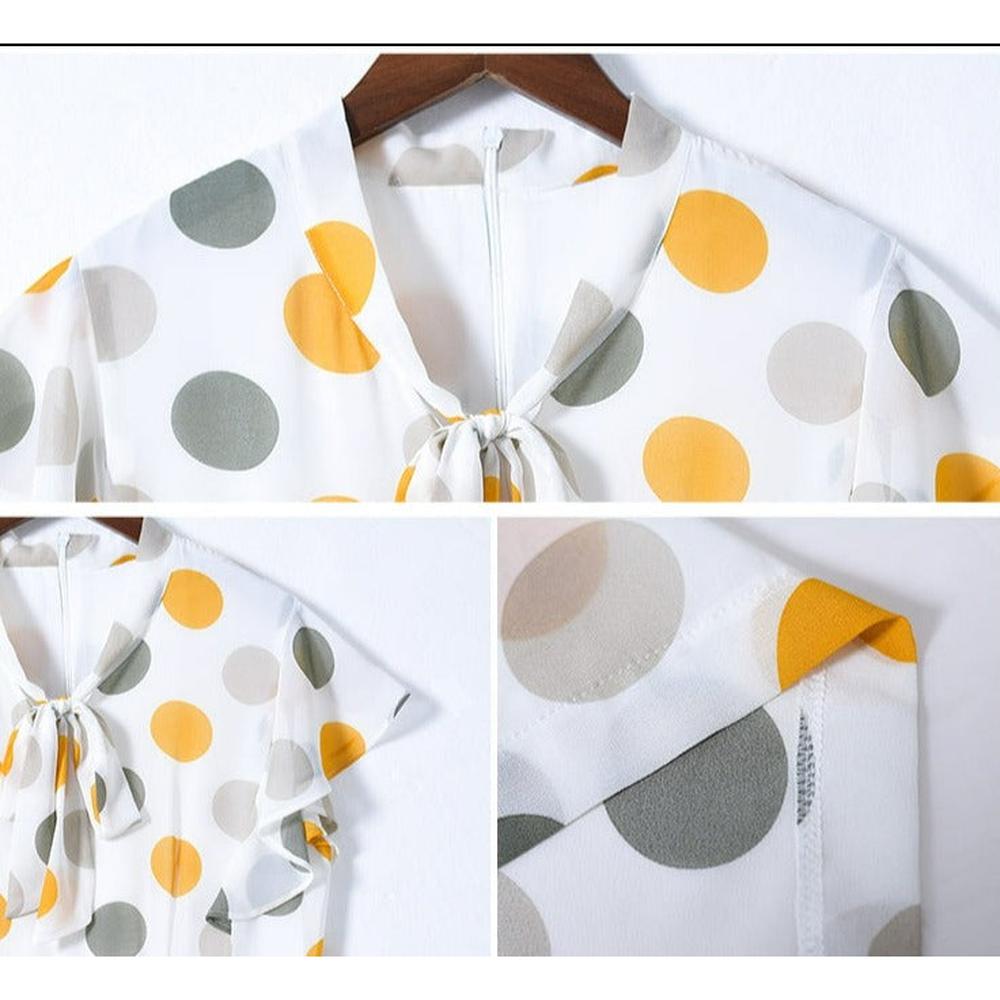 Women Vintage Polka Dot Short Sleeve Overalls Jumpsuit